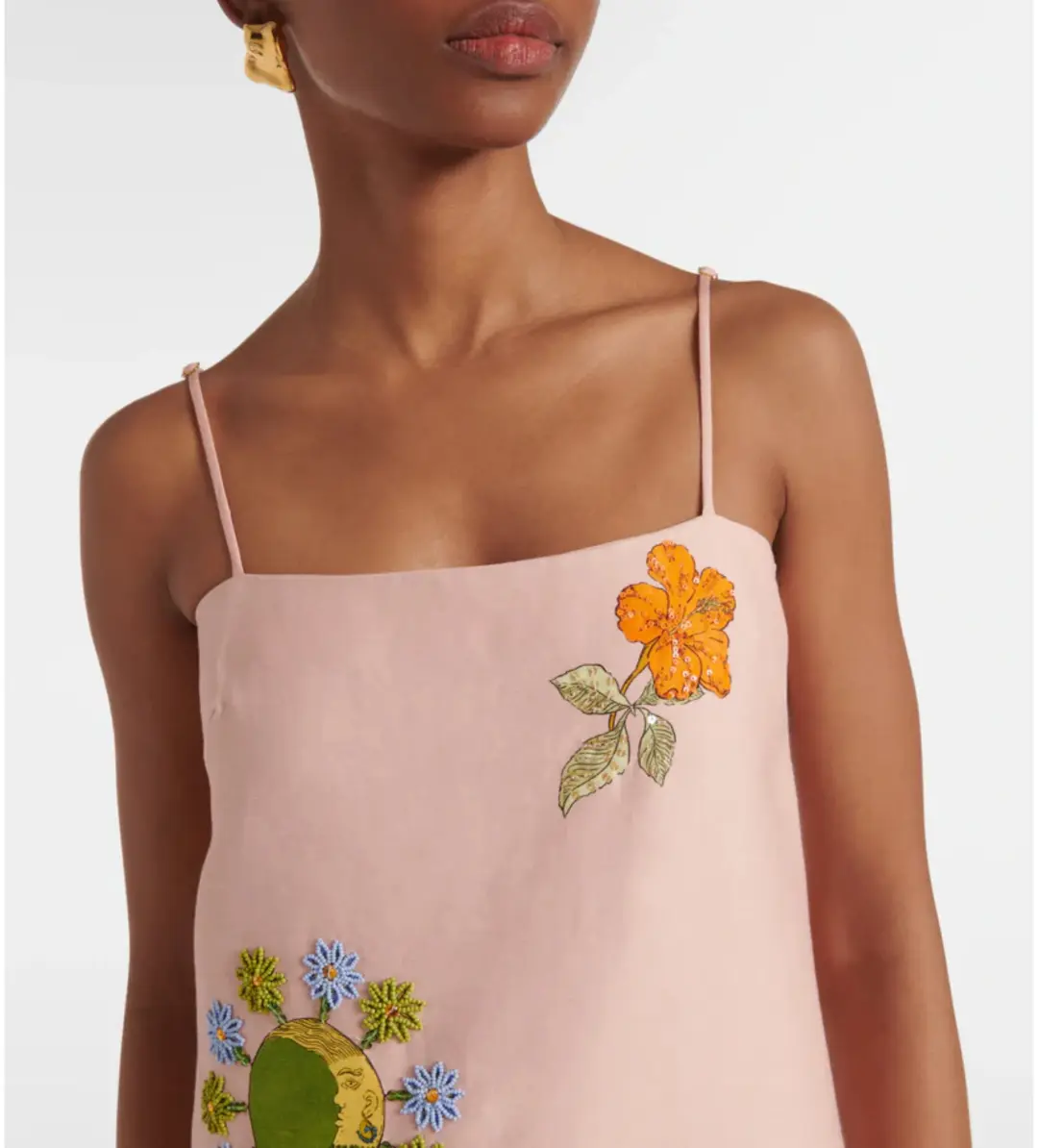 Alemais Hazel Printed Linen Blend Maxi Dress in Pink Size 10 for rent on The Volte - main image