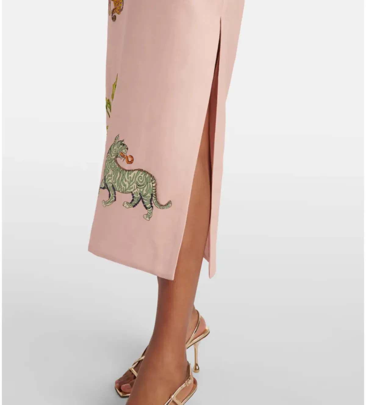 Alemais Hazel Printed Linen Blend Maxi Dress in Pink Size 10 - Image 4