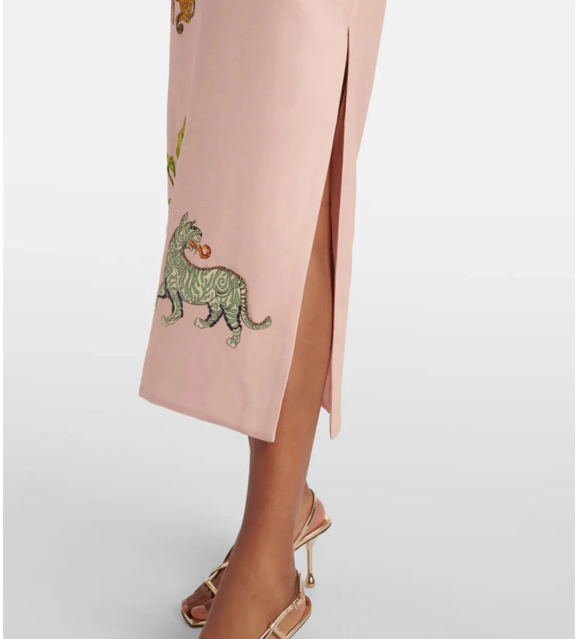 Alemais Hazel Printed Linen Blend Maxi Dress in Pink Size 10 - Image 4