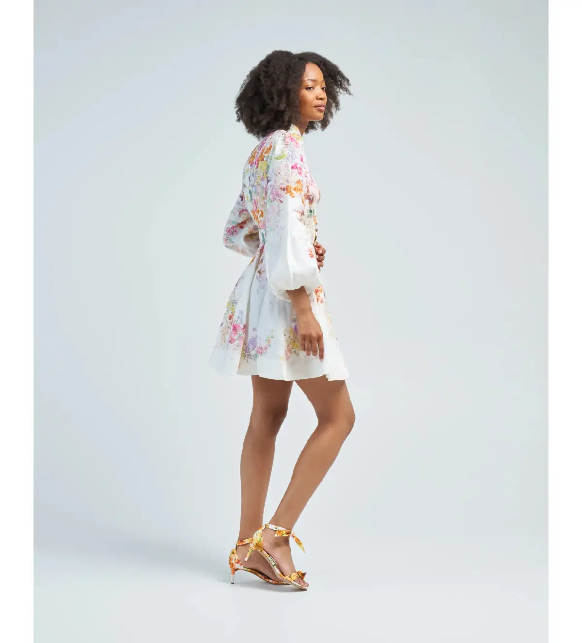 Zimmermann Natura Buttoned Mini Dress in Multi Size 2 / AU 12 - Image 2
