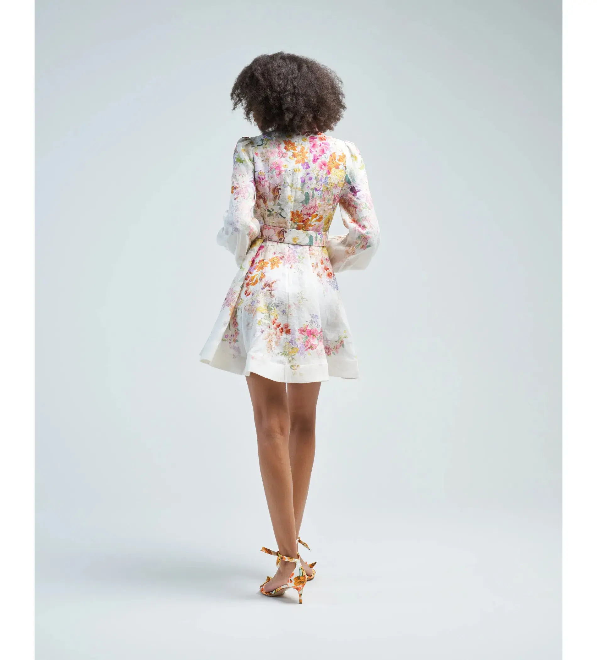 Zimmermann Natura Buttoned Mini Dress in Multi Size 2 / AU 12 - Image 3
