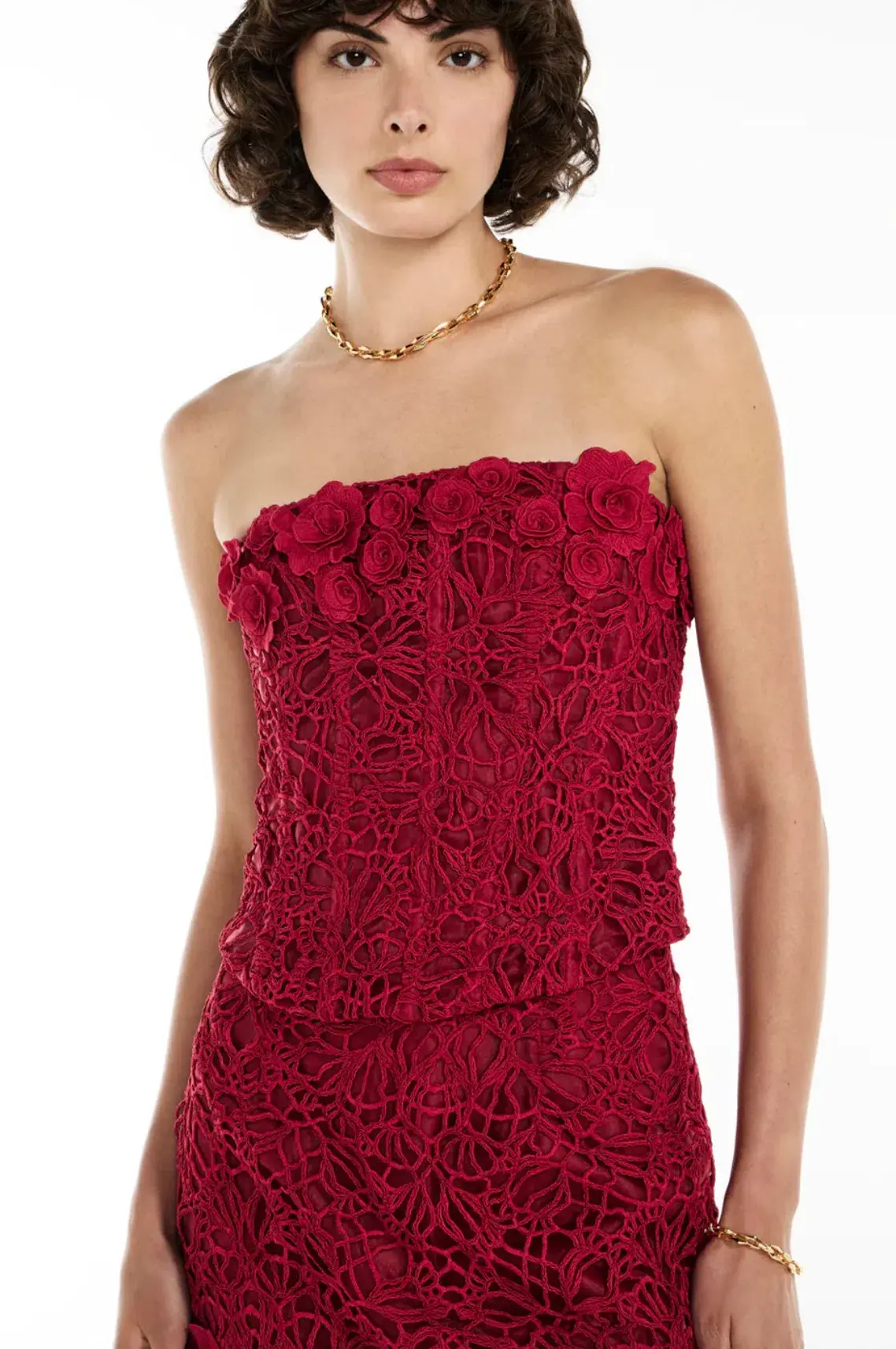 Manning Cartell Tea Ceremony Bustier Size AU 6 and Mini Skirt Size AU 4 Set in Ruby Red - Image 4