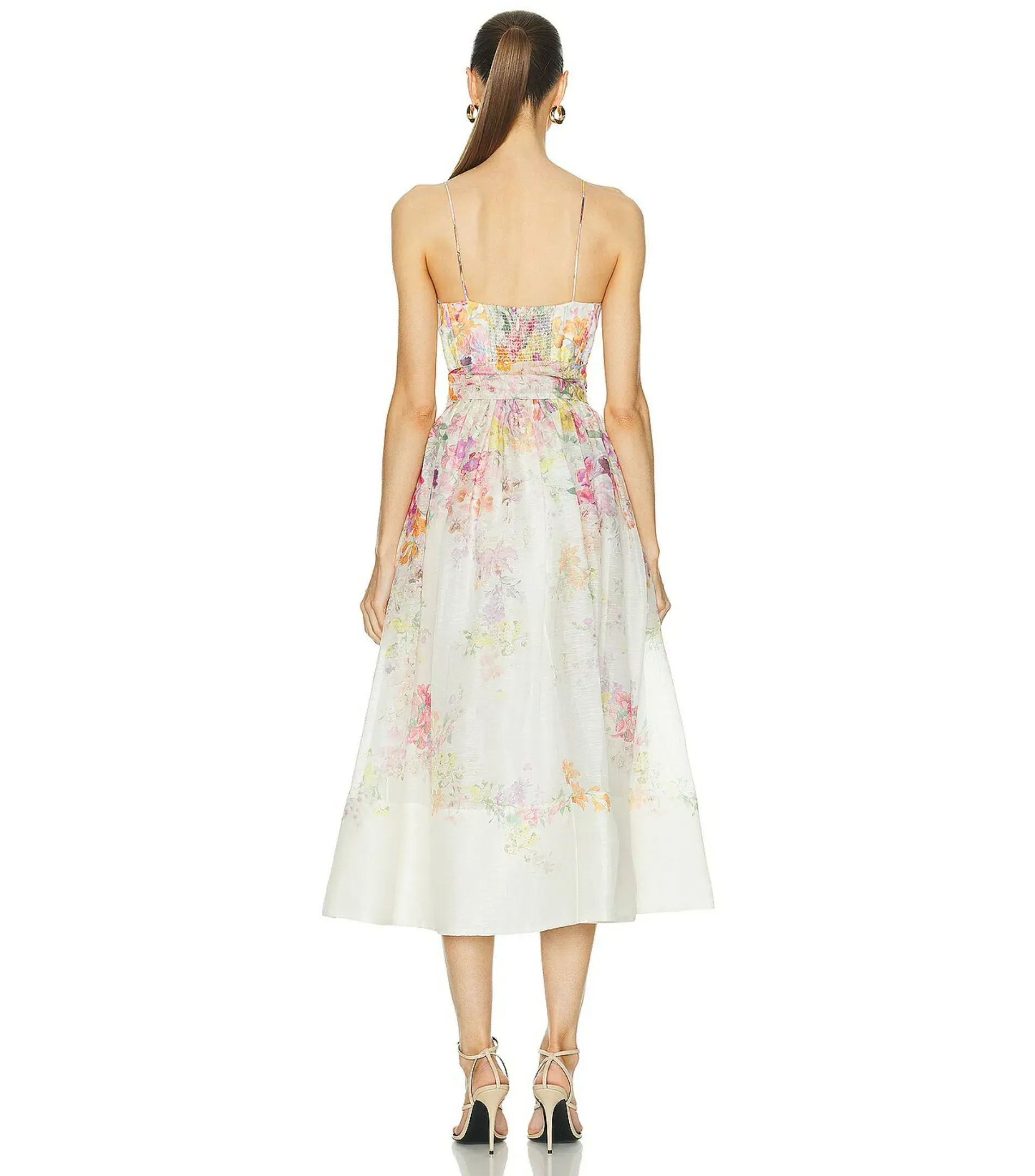 Zimmermann Natura Corset Midi Dress Kaleidoscope Garden Floral Size 3 / AU 14 - Image 3