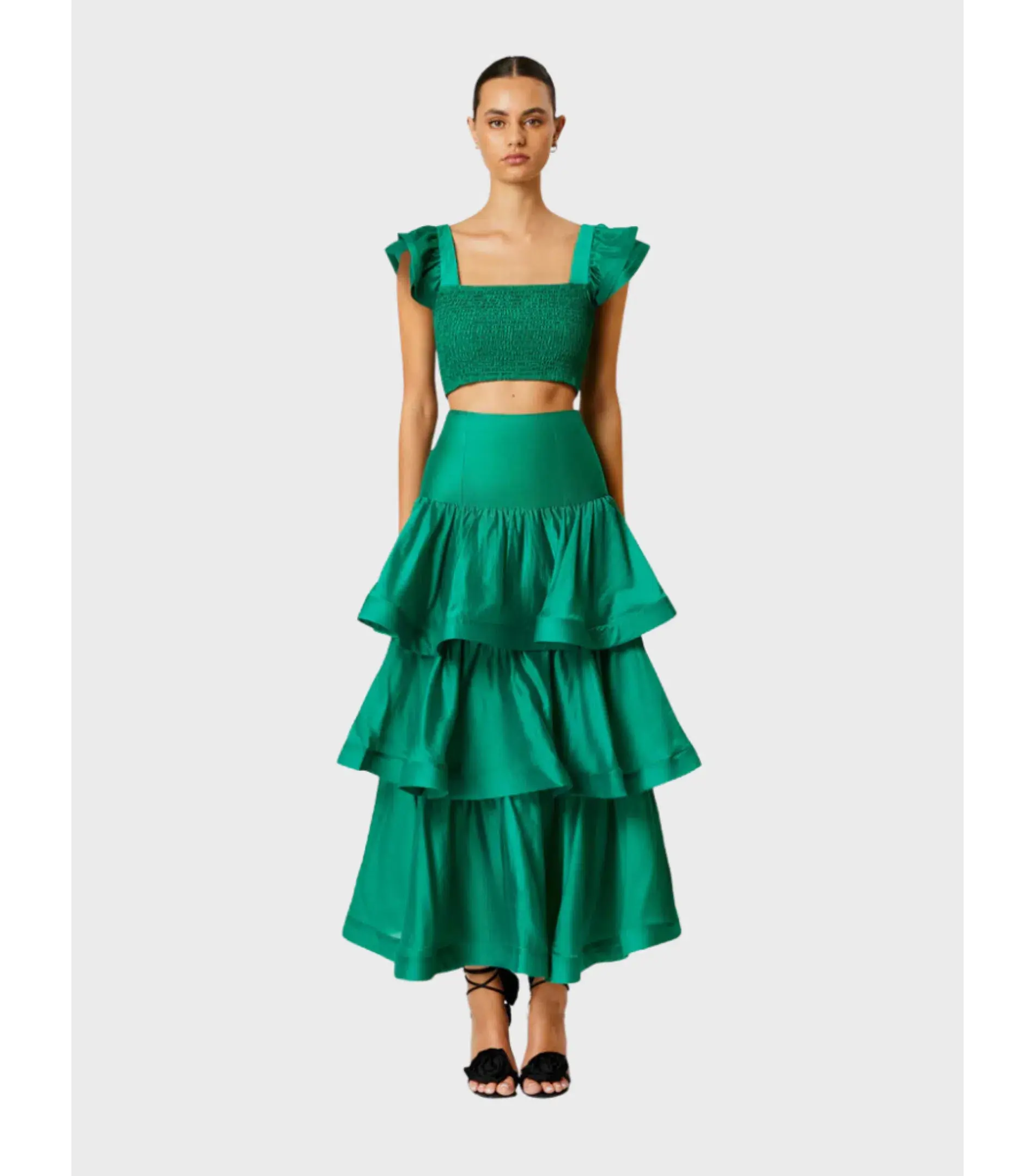 Elliatt Top and Skirt Set Green Size XS / AU 6 - Image 1