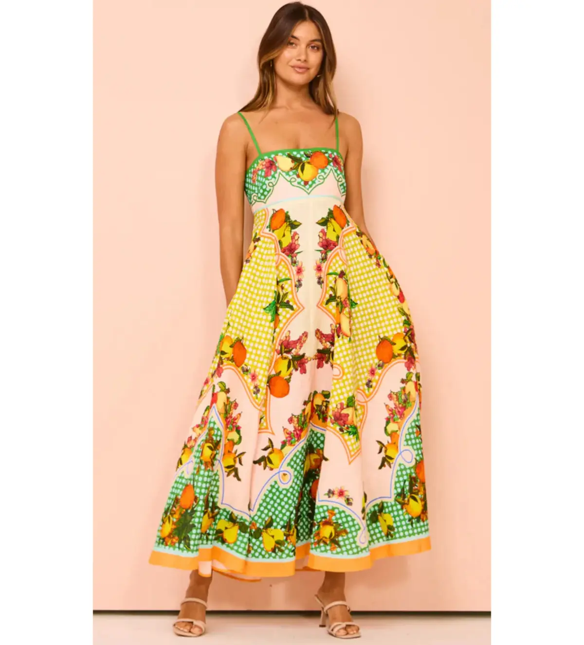 Alemais Lemonis Midi Sundress in Multi Print Size AU 8 - Image 1