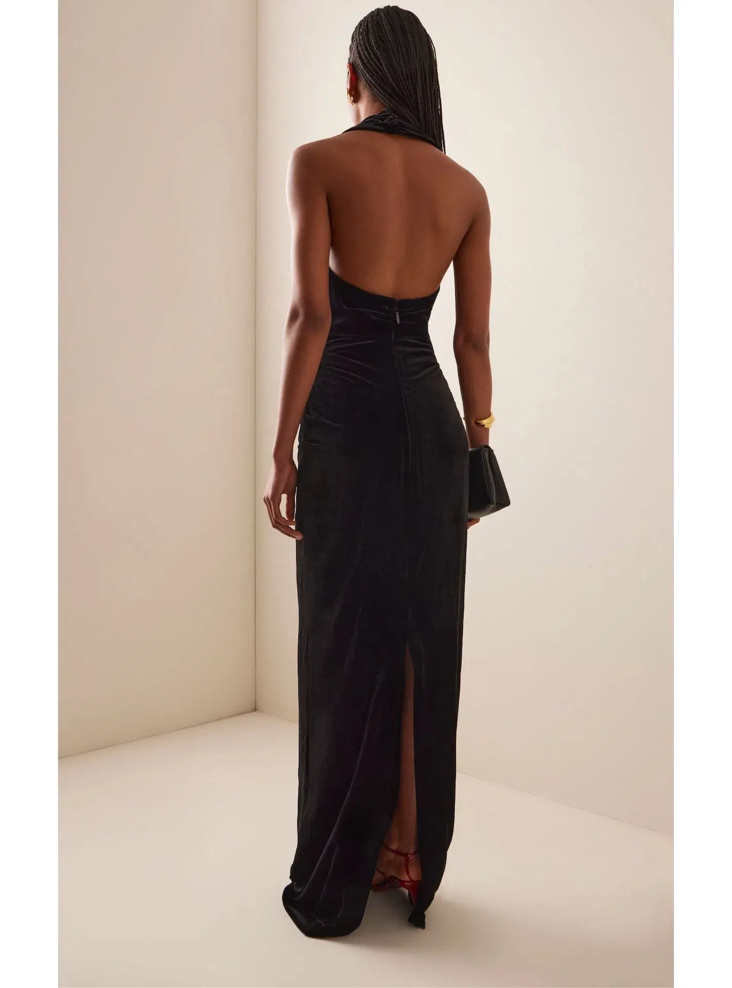 Rachel Gilbert Martin Plunge Maxi Dress in Black Size 1 / AU 8 - Image 2
