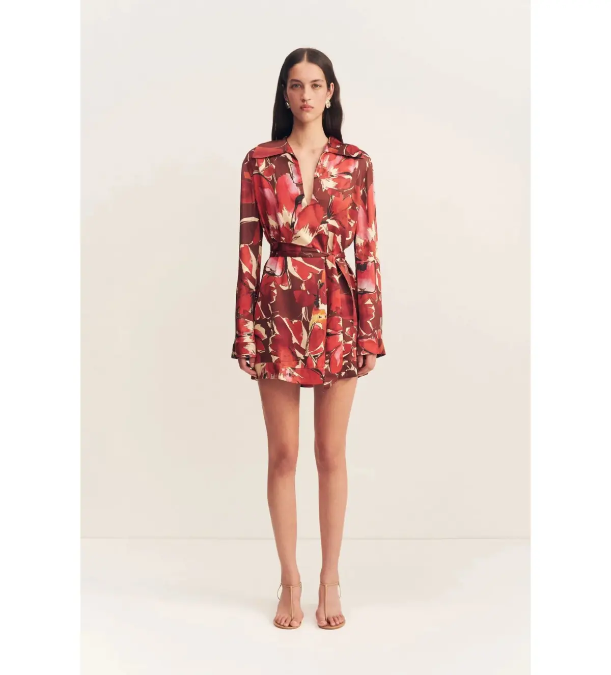 Shona Joy Nolita Shift Mini Dress Rosewood Floral One Size 6/XS - Image 2