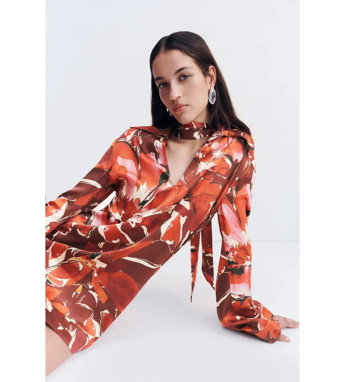 Shona Joy Nolita Shift Mini Dress Rosewood Floral One Size 6/XS - Image 6