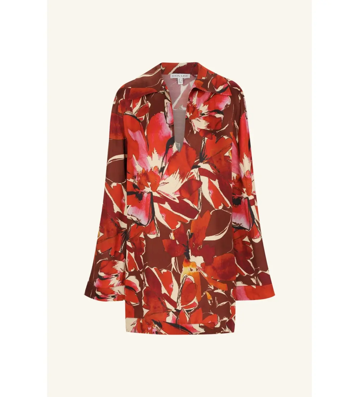 Shona Joy Nolita Shift Mini Dress Rosewood Floral One Size 6/XS - Image 7