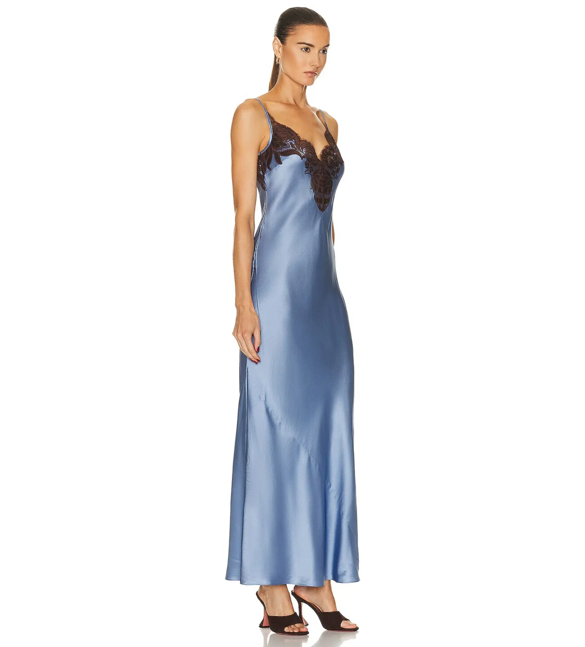 Sir the Label Danseurs Lace Slip Maxi Dress Bleue Size 0 AU 6 - Image 2