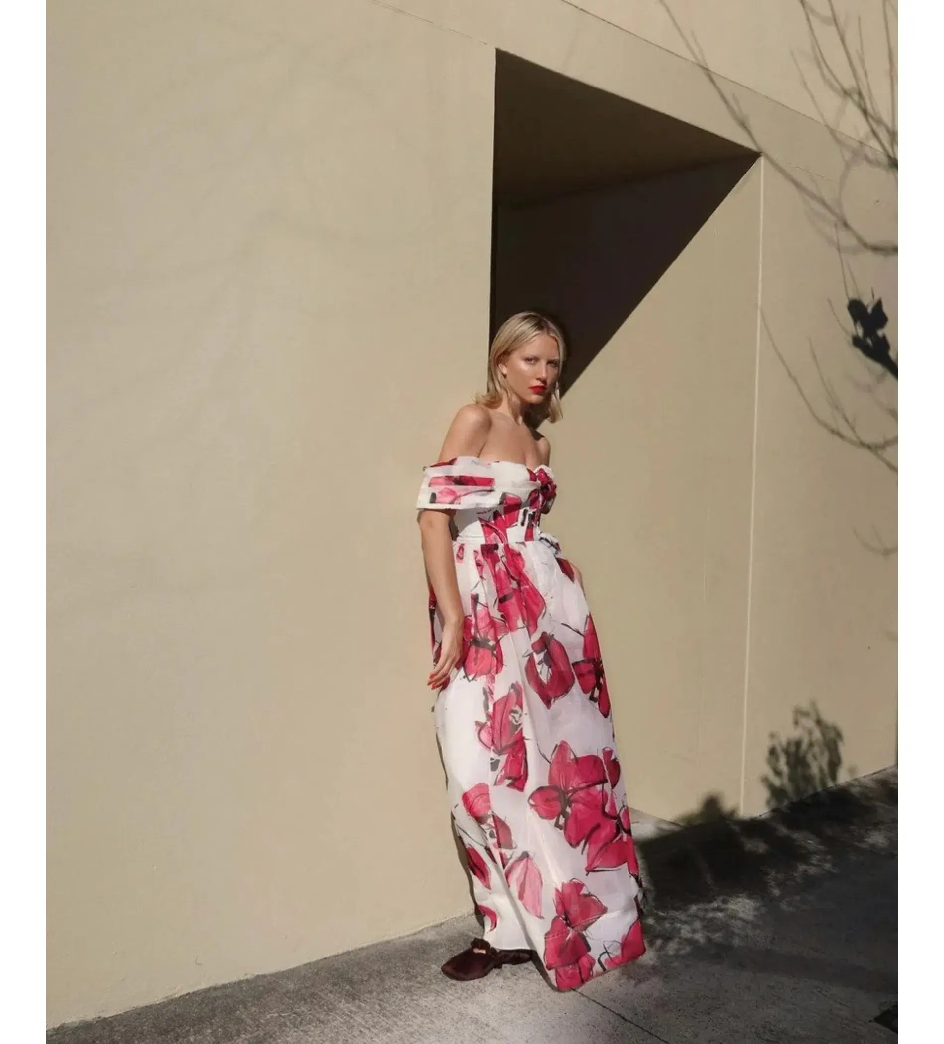 Aje Cordelia Corseted Maxi Dress Falling Florals Size 6 - Image 3