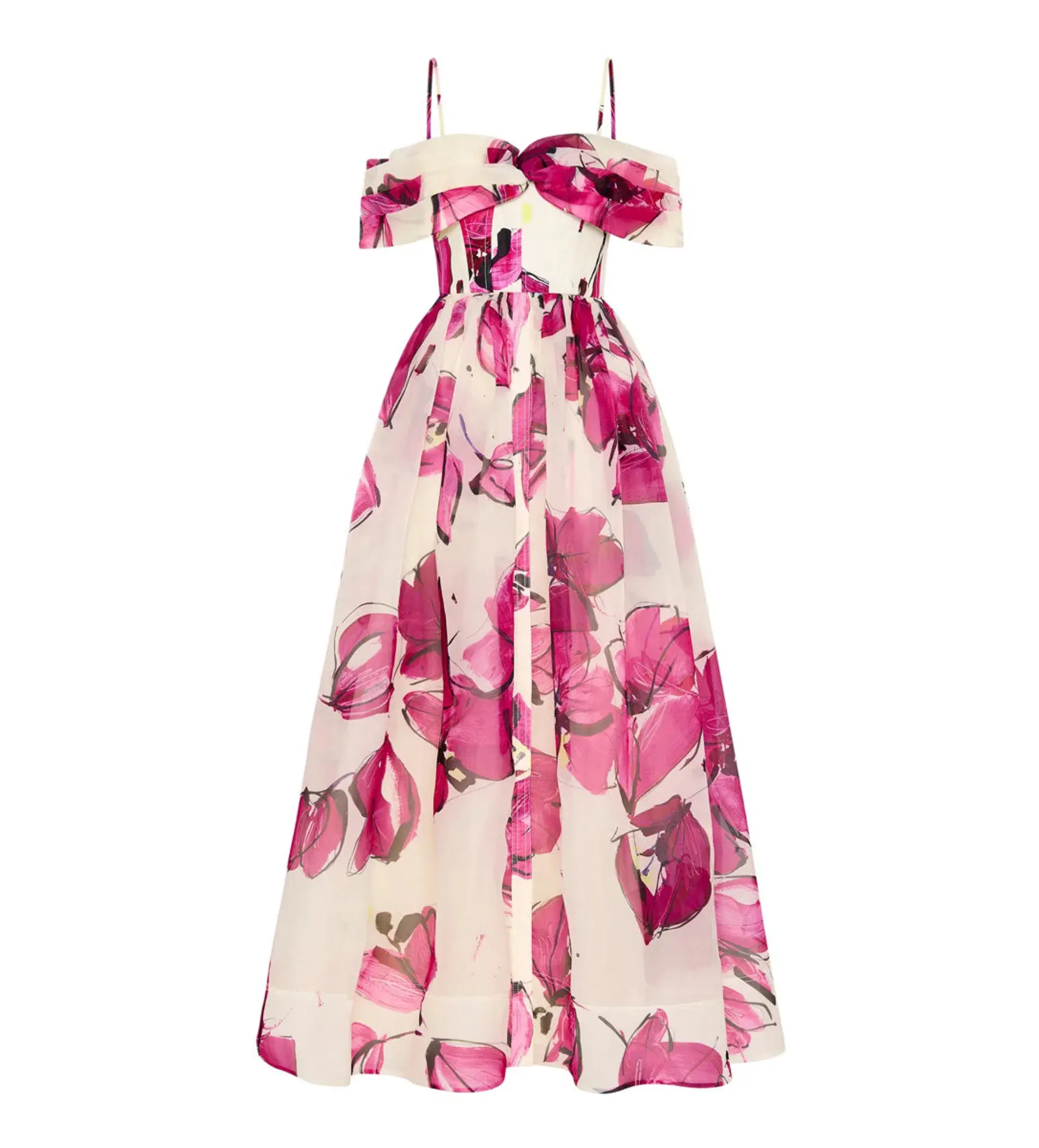Aje Cordelia Corseted Maxi Dress Falling Florals Size 6 - Image 8