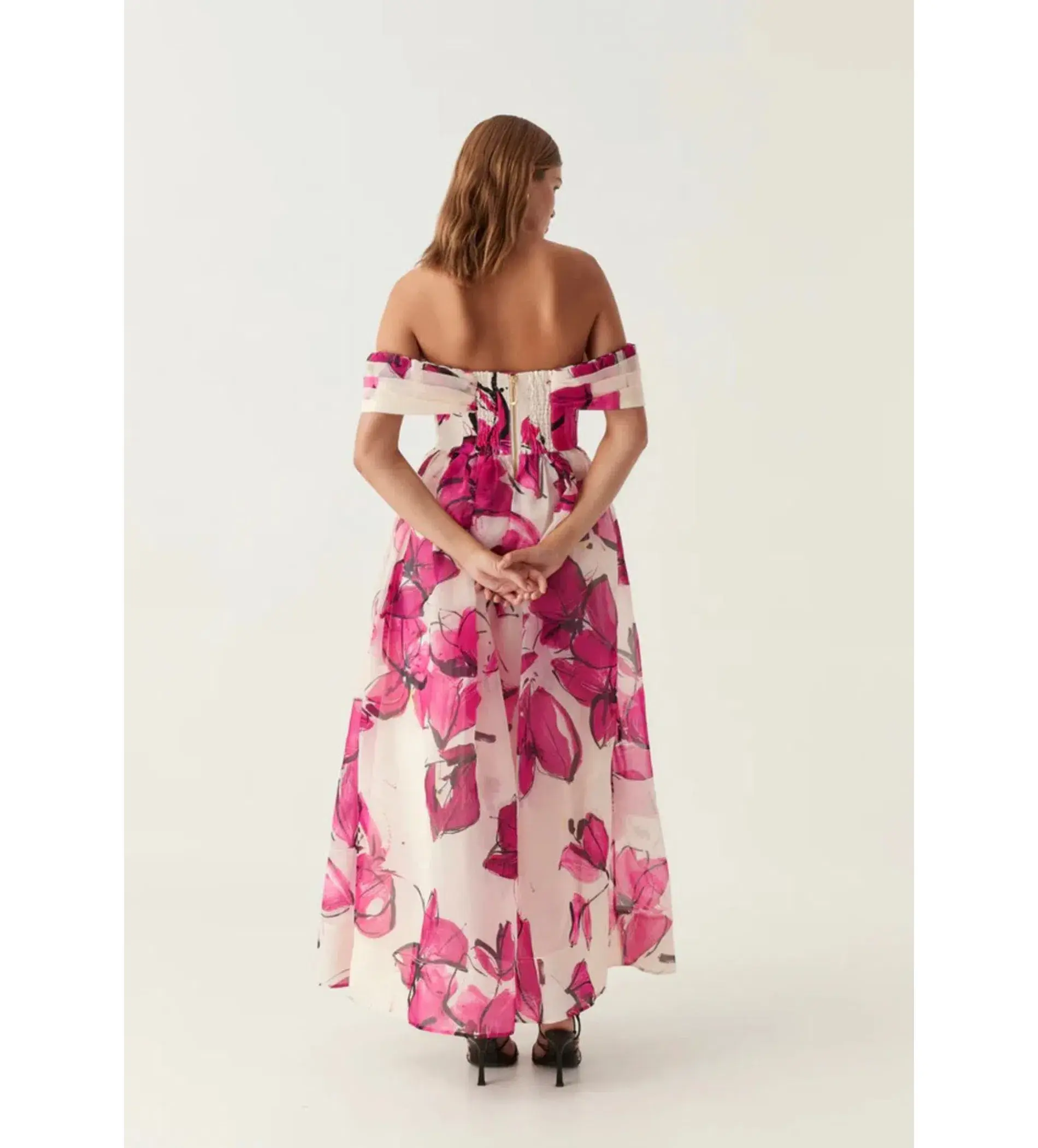 Aje Cordelia Corseted Maxi Dress Falling Florals Size 6 - Image 6