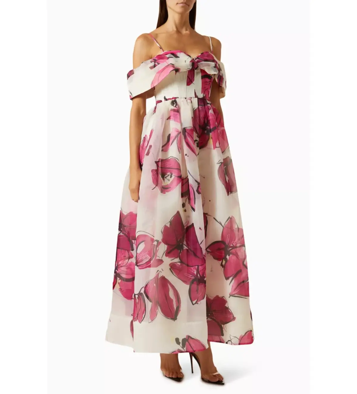 Aje Cordelia Corseted Maxi Dress Falling Florals Size AU 10 - Image 2