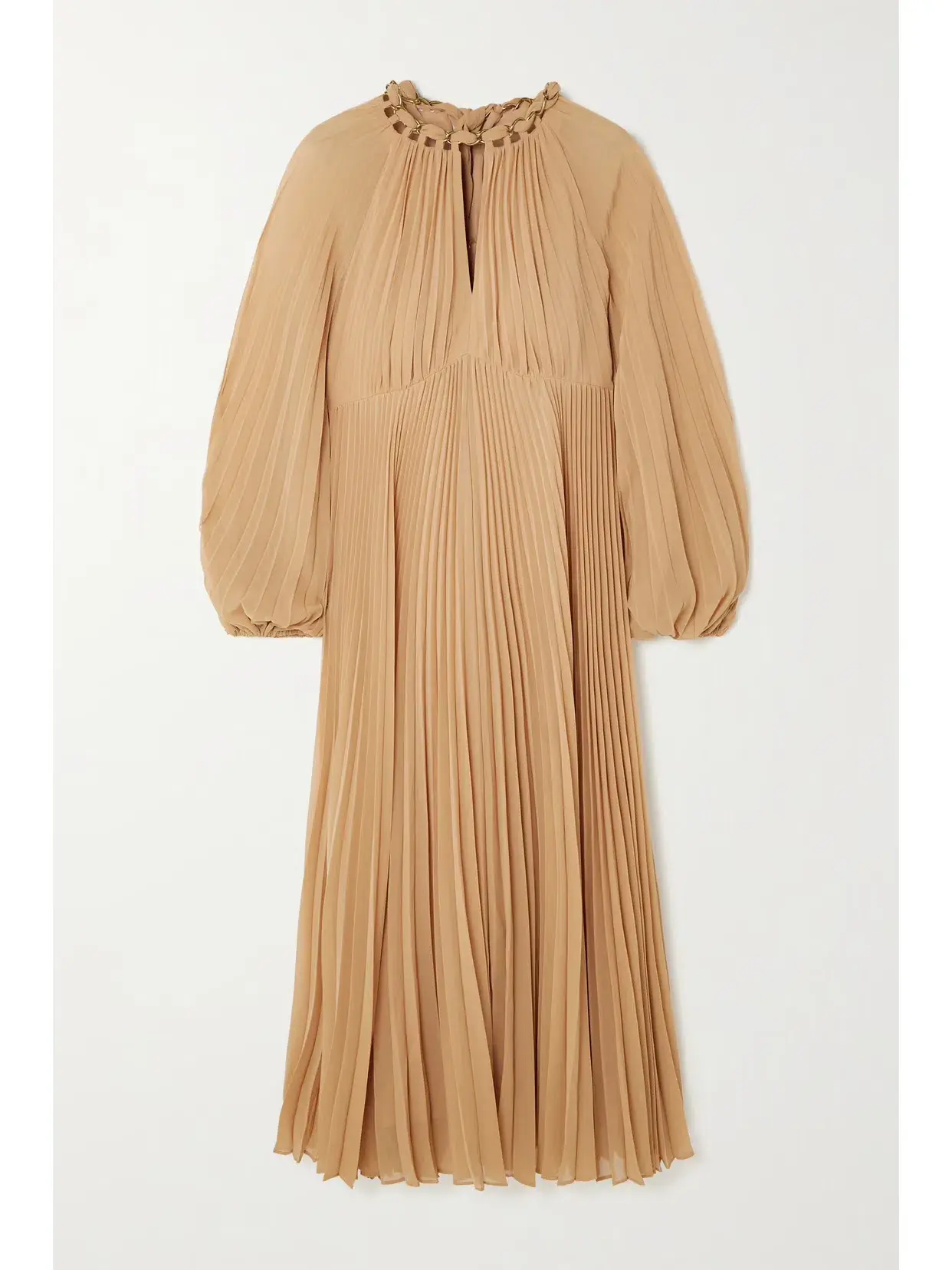 Zimmermann Sunray Pleated Midi Dress Biscuit Size AU 14 - Image 5