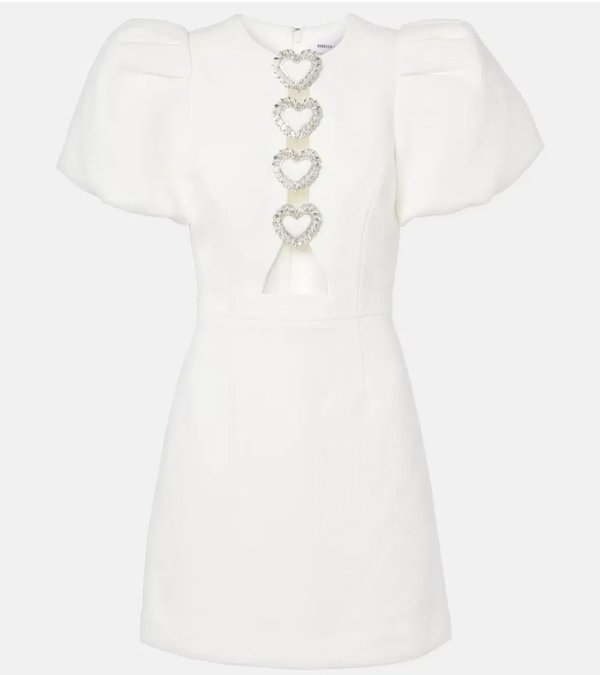 Rebecca Vallance Alicia Puff Sleeve Mini Dress White Size AU 10 - Image 7