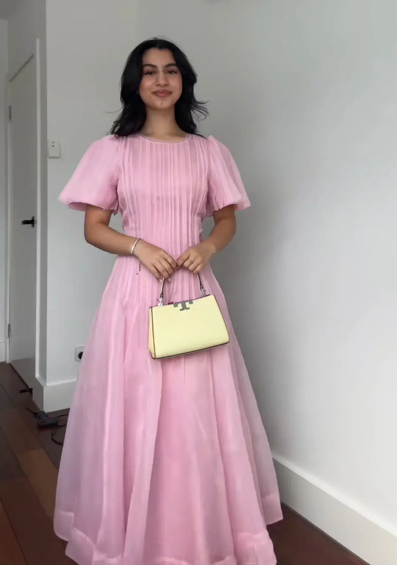 AJE Nova Pleated Midi Dress Pink Size AU 16  - Image 6