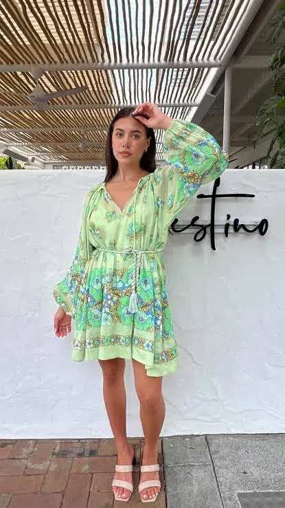 Alemais Velma Mini Dress Seafoam Size AU 14 - Image 7