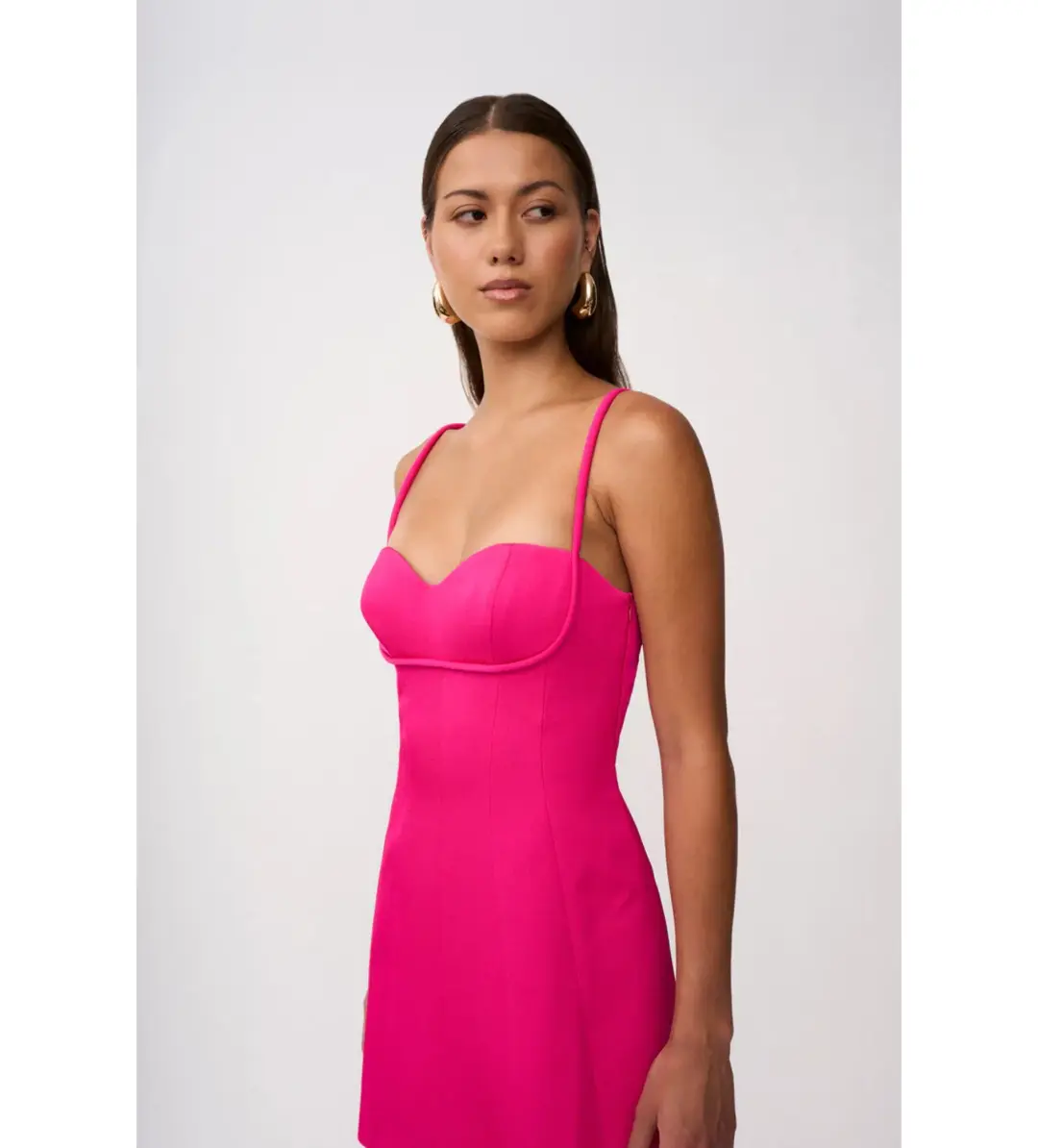 By Johnny Pipe Caribbean Mini Dress Fuchsia Pink Size 6 for rent on The Volte - main image