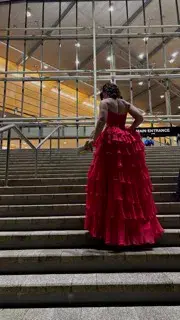 Sherri Hill 56911 Maxi Dress Red Size US 2 AU 6 - Image 4