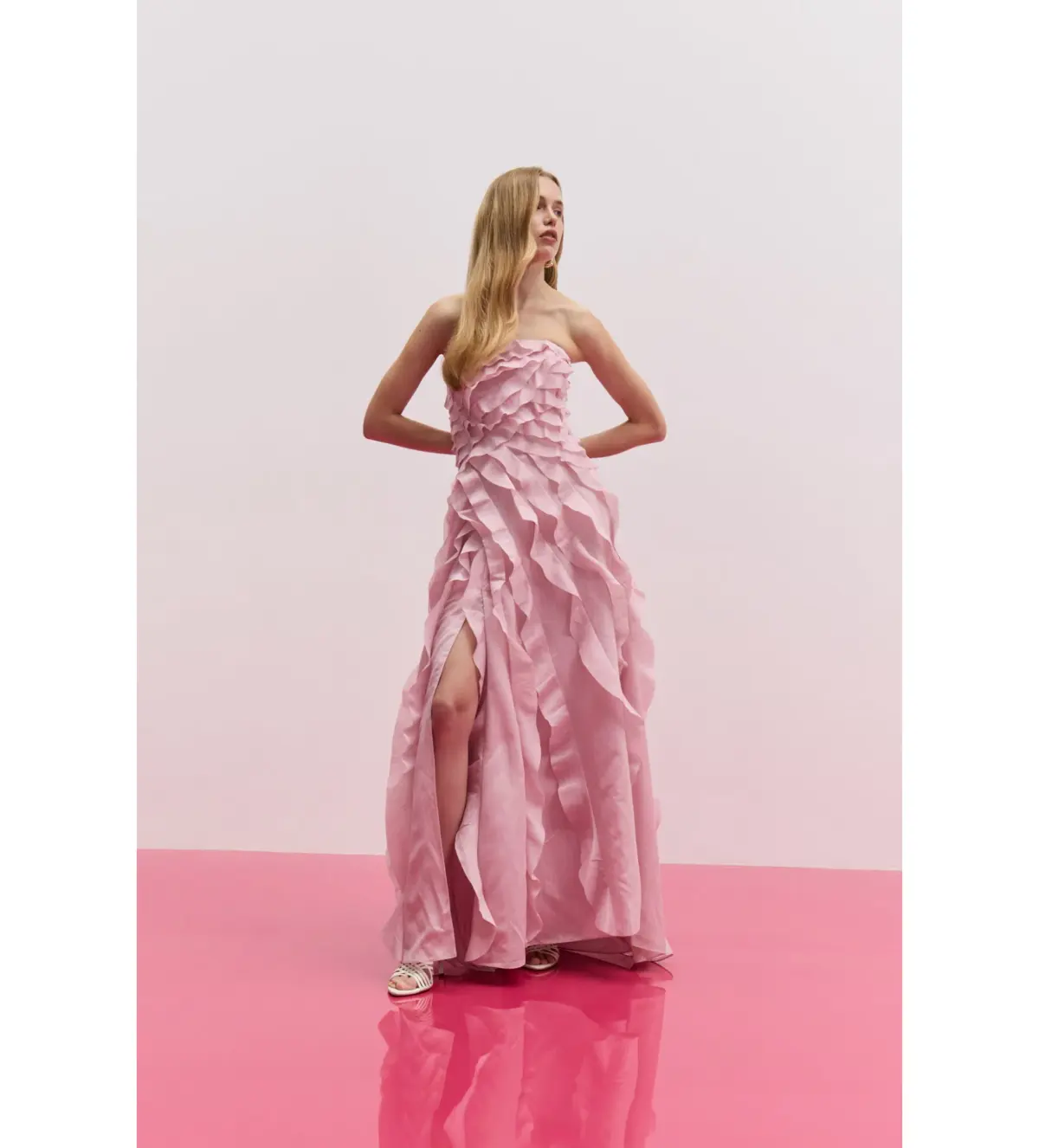 Aje Allairie Gown Chalk Pink Size 10 - Image 1