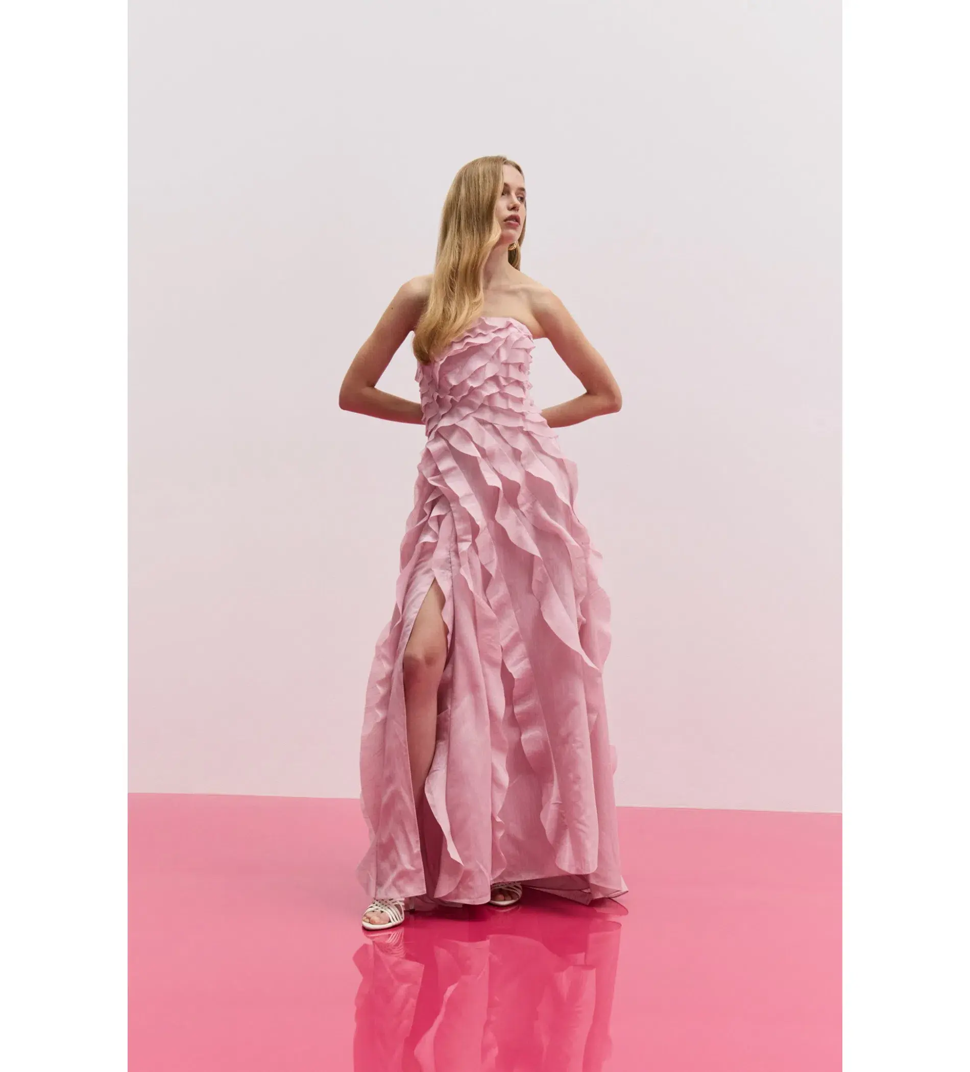 Aje Allairie Gown Chalk Pink Size 10 - Image 1