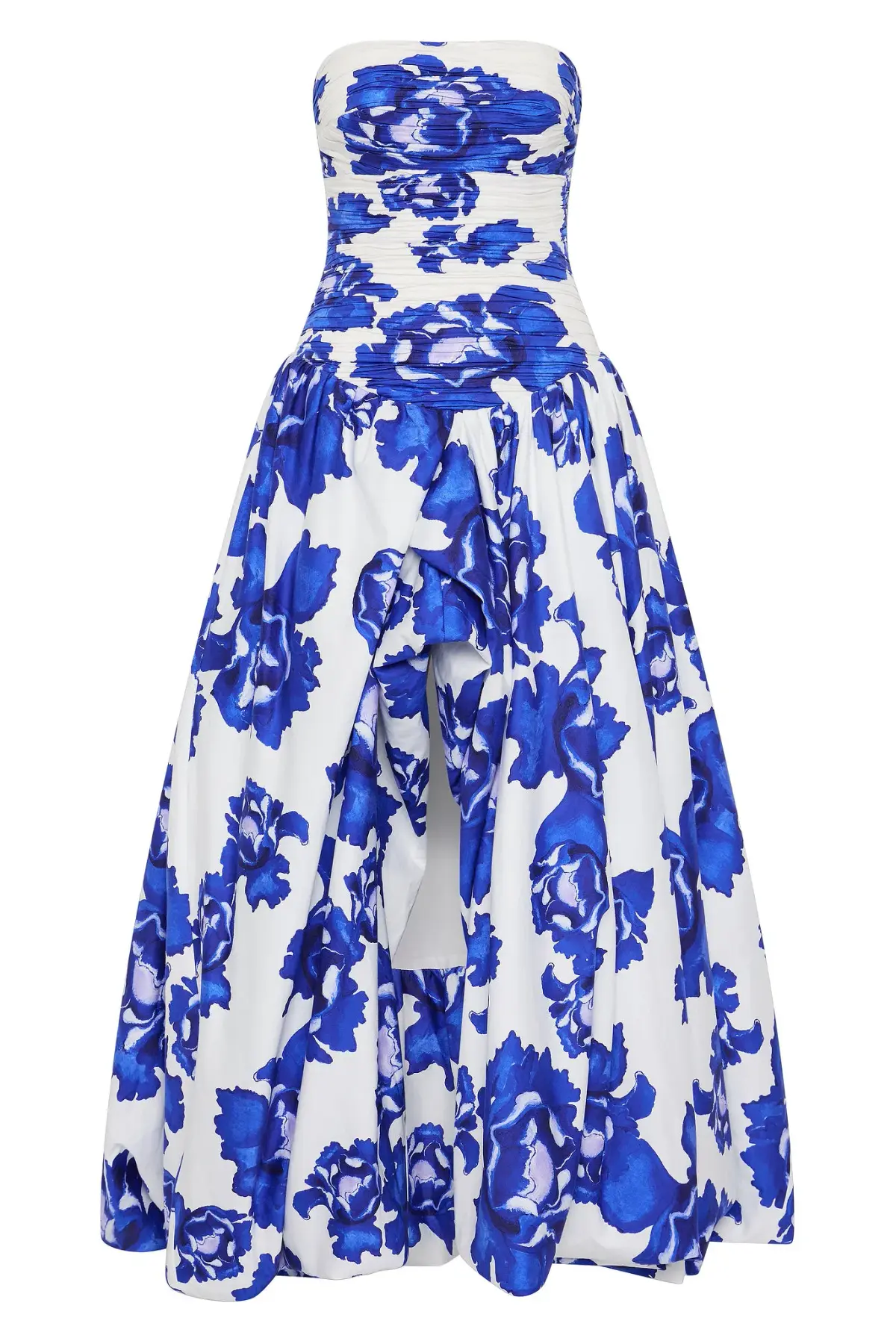 Aje Boldly Blooming Bubble Hem Maxi Dress Cobalt Blue Size 8  - Image 2