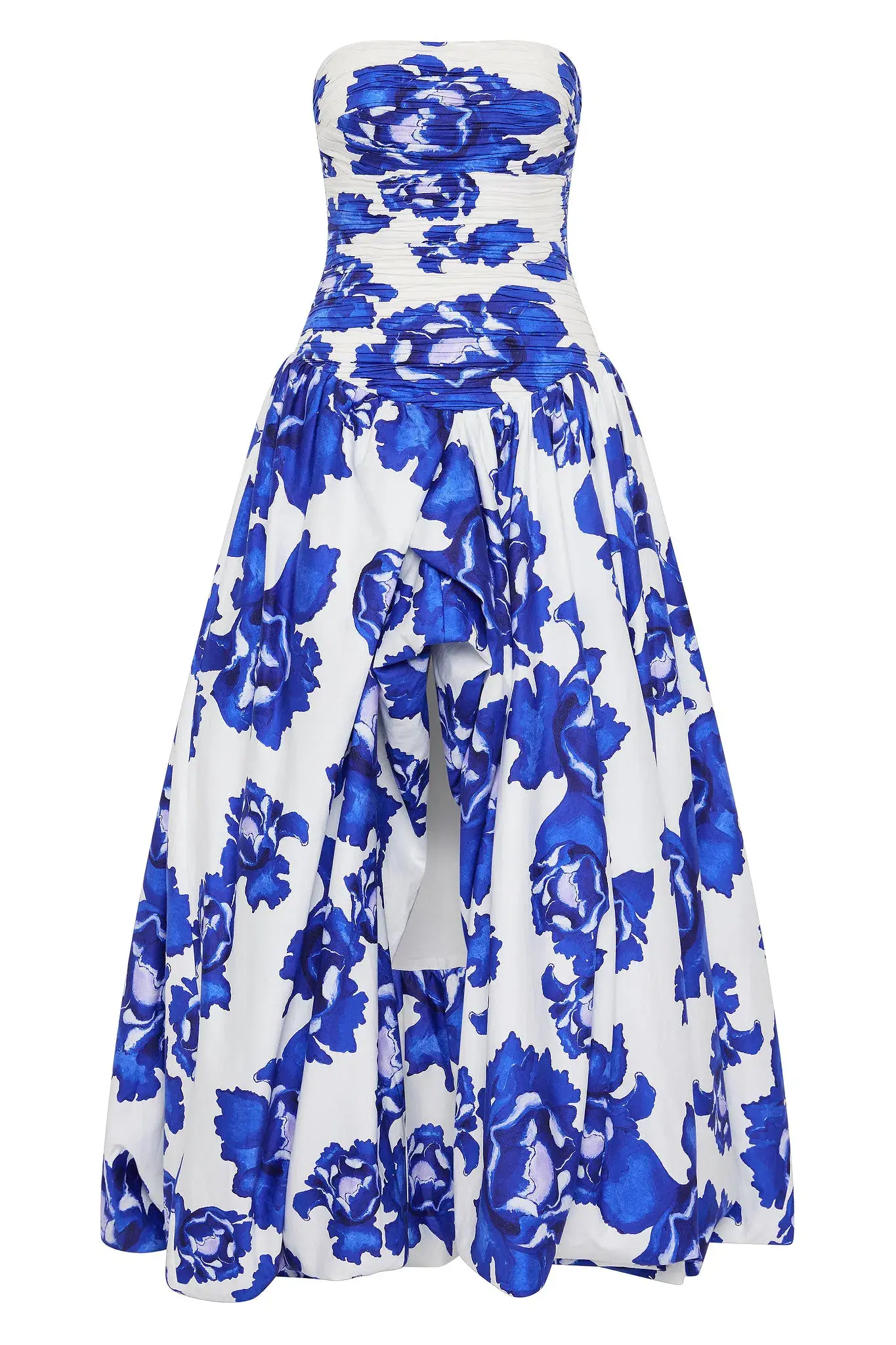 Aje Boldly Blooming Bubble Hem Maxi Dress Cobalt Blue Size 8  - Image 2