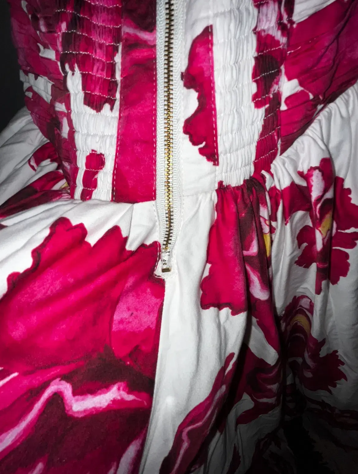 Ajé Boldly Blooming Bubble Hem Maxi Pink & White Floral SIze 6  - Image 4