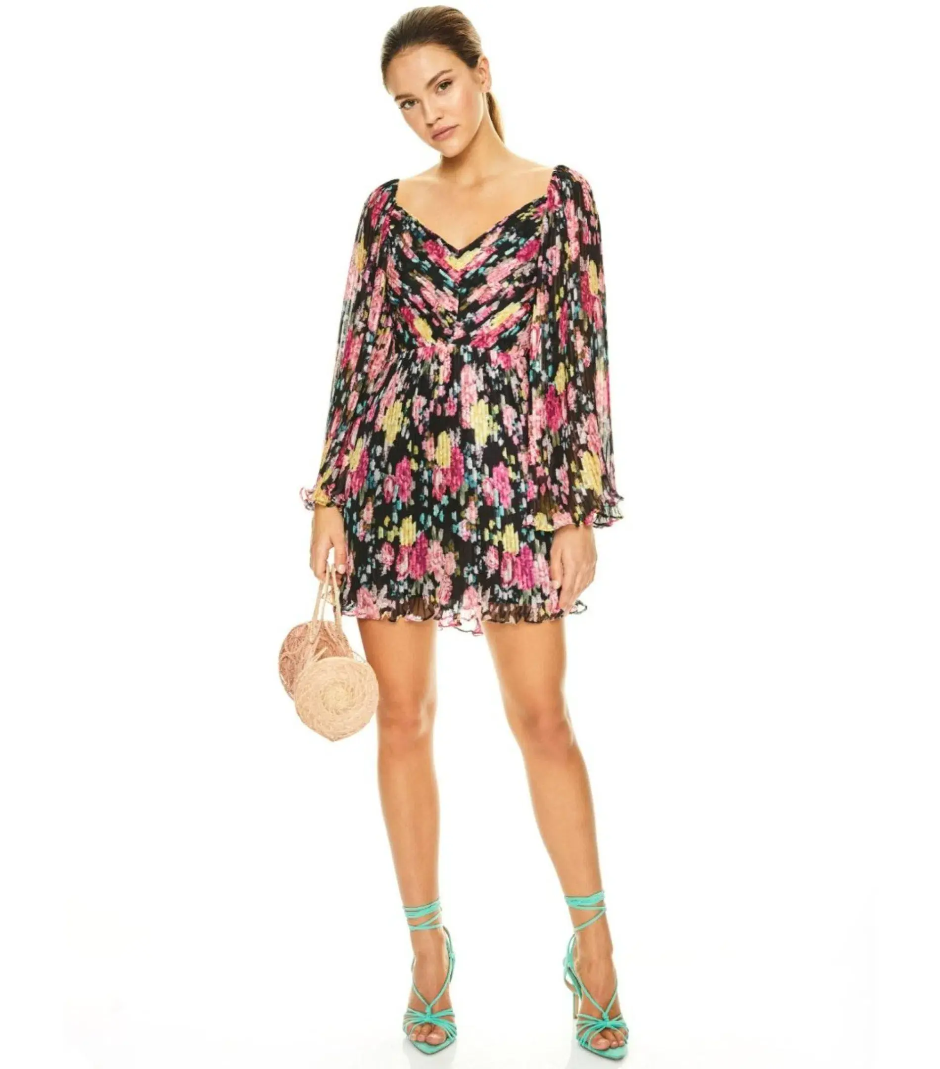 Talulah Midnight Fiesta Mini Dress Floral Size AU 12  - Image 1