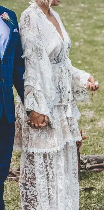 Camilla Tie Front Lace Insert Layer in Memories Of Moree Size M / AU 12 for rent on The Volte - main image