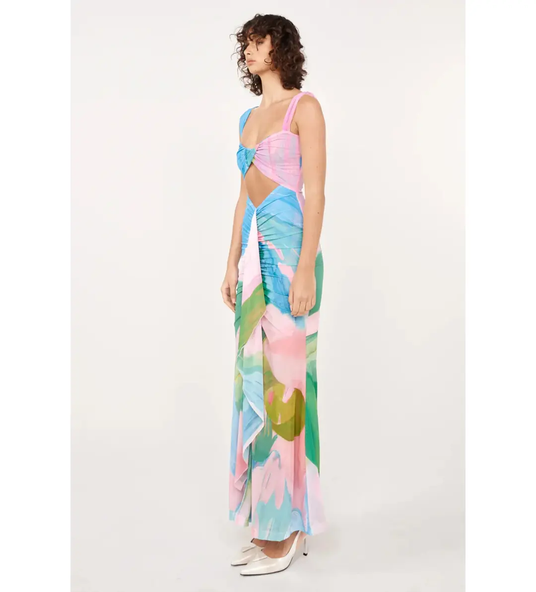 She is Olla Imogen Midi Dress in Gaia Size M / AU 10 for rent on The Volte - main image