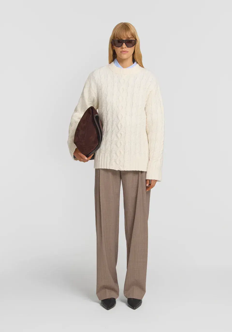Victoria & Woods Delaware Knit in White One Size  - Image 1
