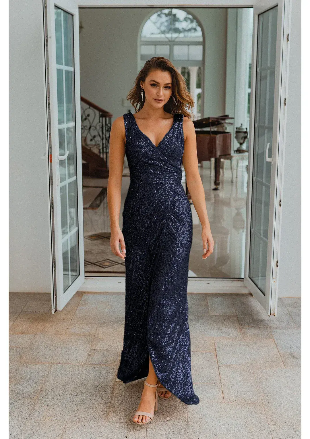 Tania Olsen Alexandria Navy Maxi Gown Size 20 - Image 1