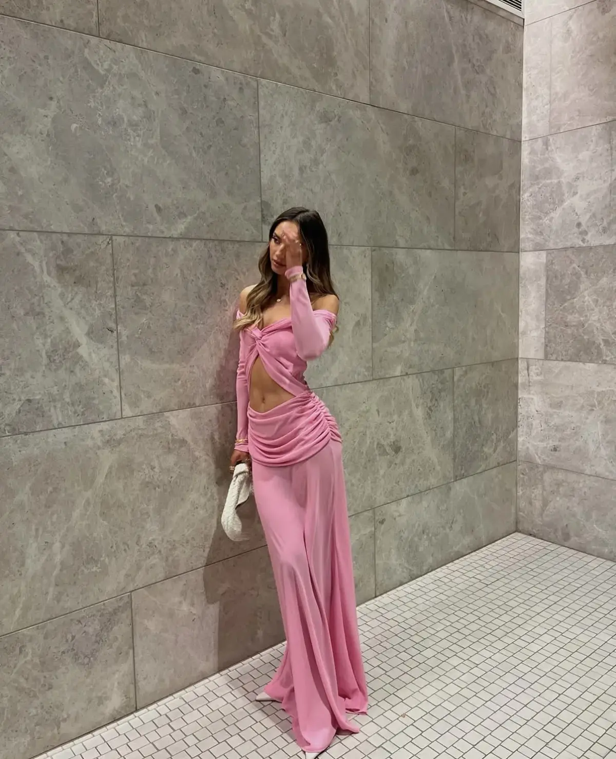 Natalie Rolt Emily Maxi Gown Candy Pink Size 0 / AU 6  - Image 1
