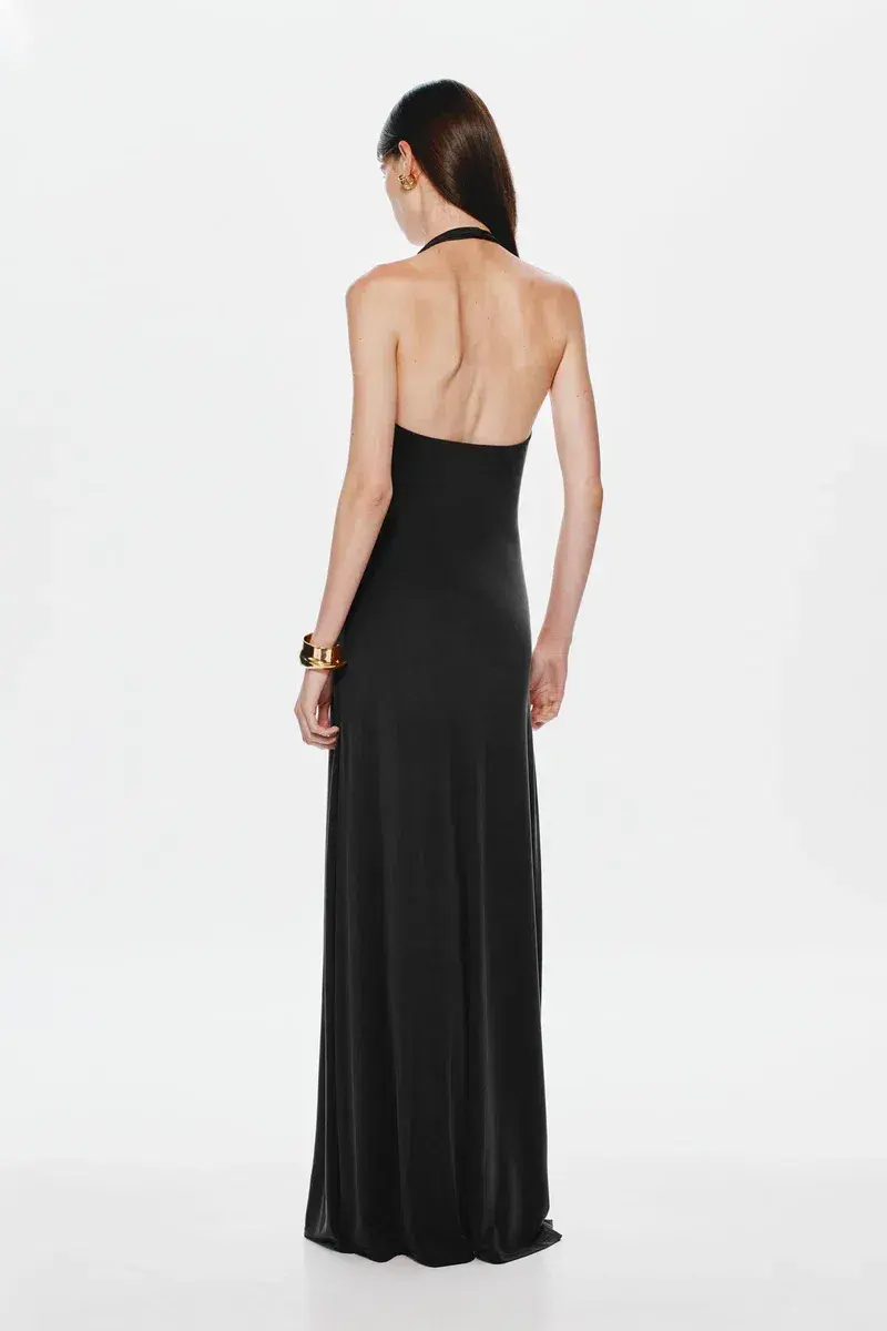 MISHA Jennifer Cupro Maxi Dress Black Size 6/XS - Image 4