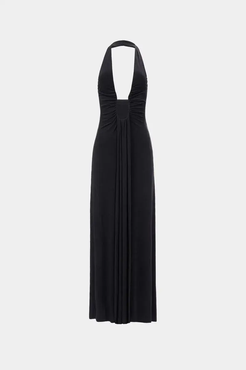 MISHA Jennifer Cupro Maxi Dress Black Size 6/XS - Image 5