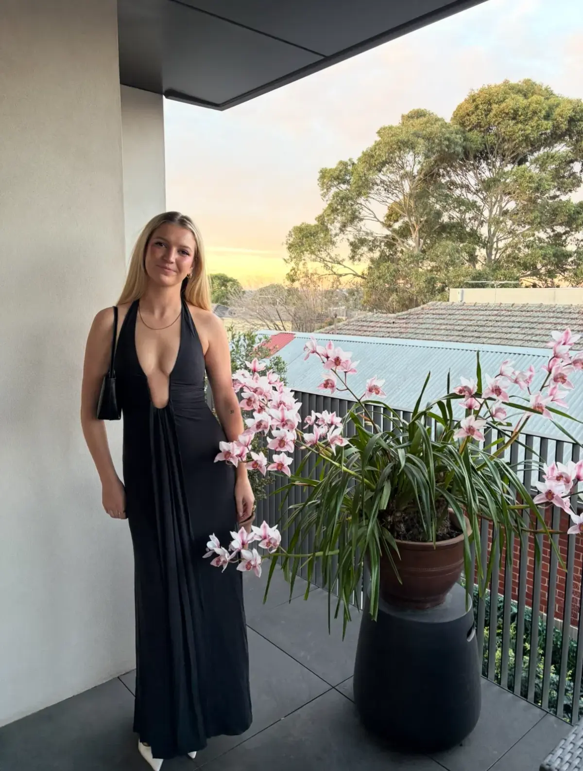 MISHA Jennifer Cupro Maxi Dress Black Size 6/XS - Image 1