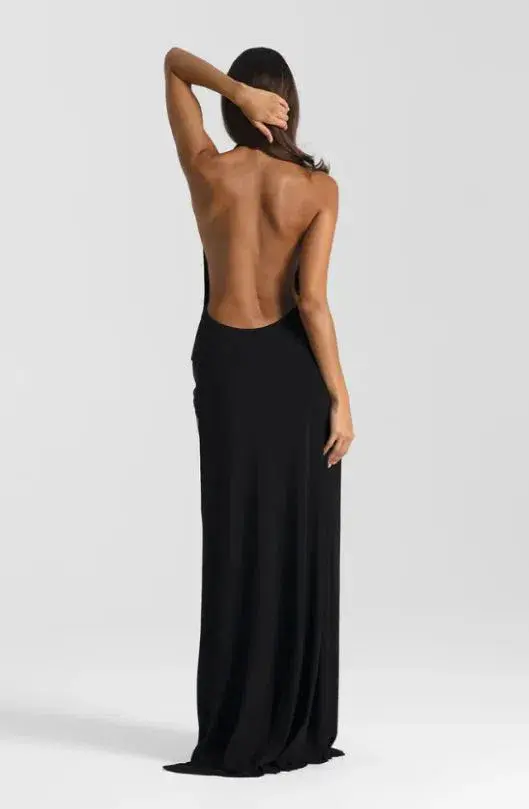 Natalie Rolt Winona Maxi Gown in Black Size M/ AU 10  for rent on The Volte - main image
