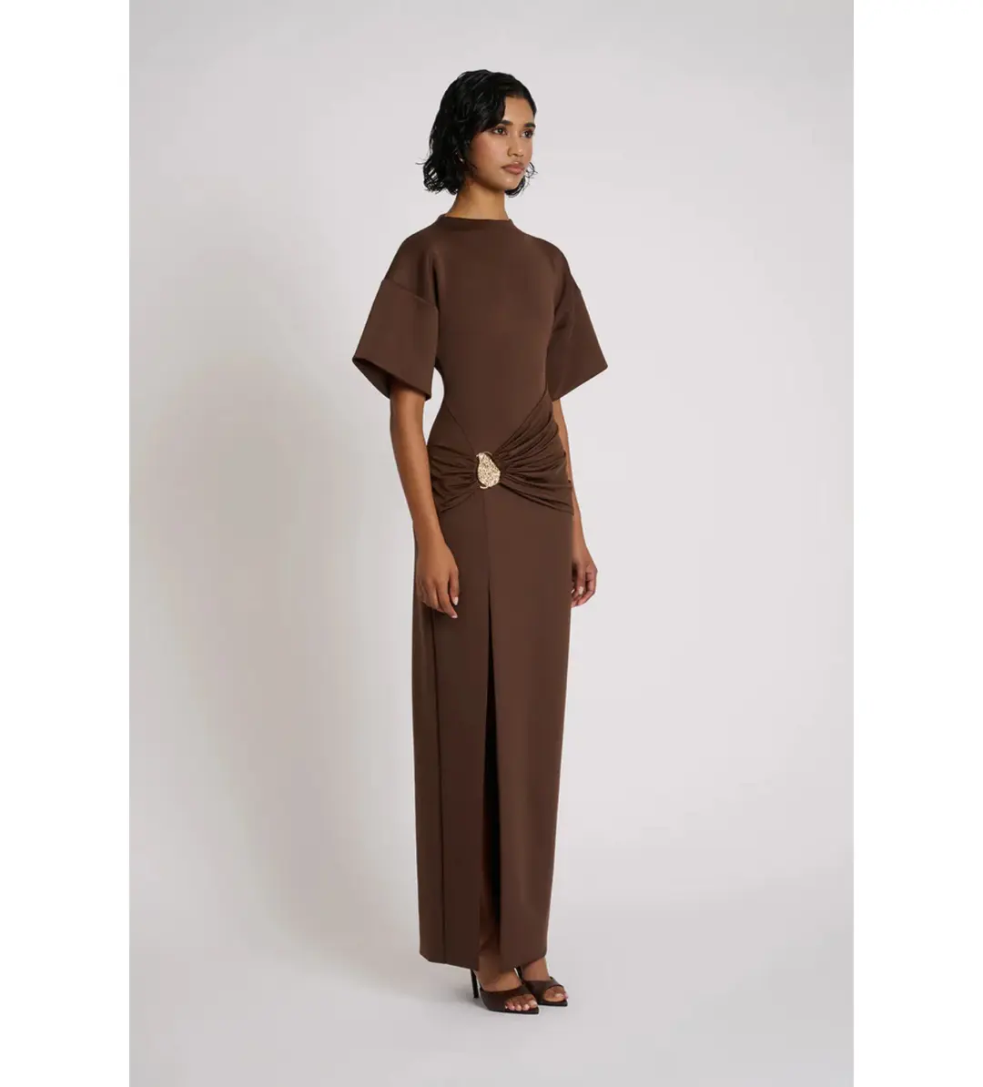 Eliya The Label Aldo Maxi Dress Chocolate Size 12 for rent on The Volte - main image