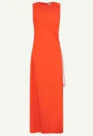 Sir the Label Anya Dress Midi Mandarin Red Size 8 - Image 6