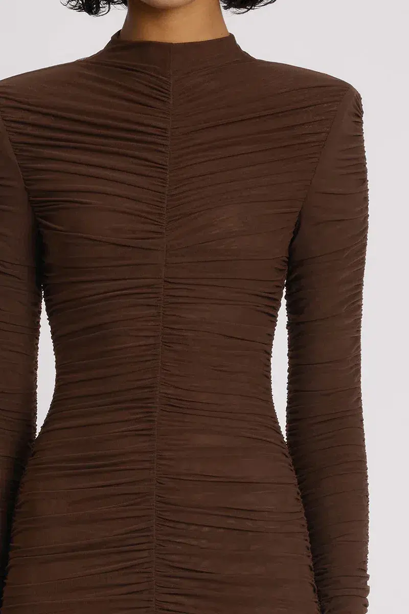 Eliya The Label Melissa Midi Dress Brown Size 8 - Image 5