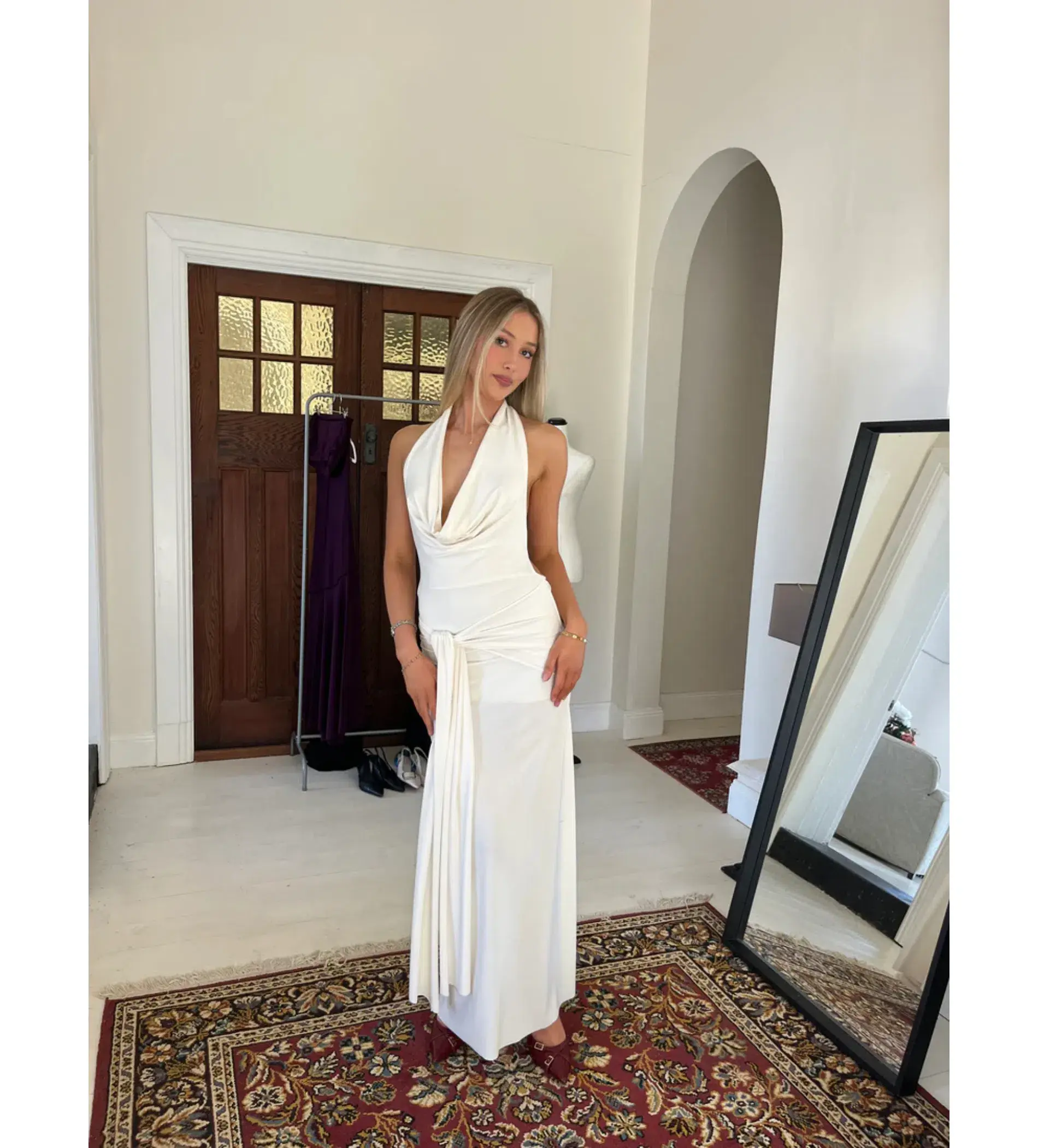 Lamarie Nadia Maxi Dress in Ivory White Size AU 8 - Image 1