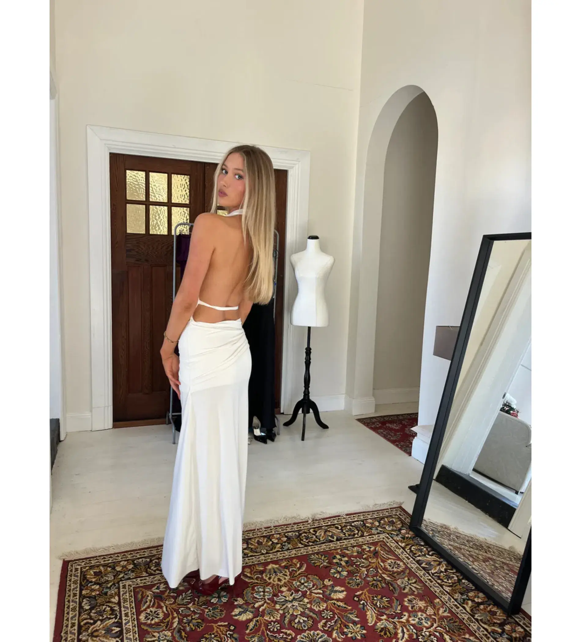 Lamarie Nadia Maxi Dress in Ivory White Size AU 8 - Image 3