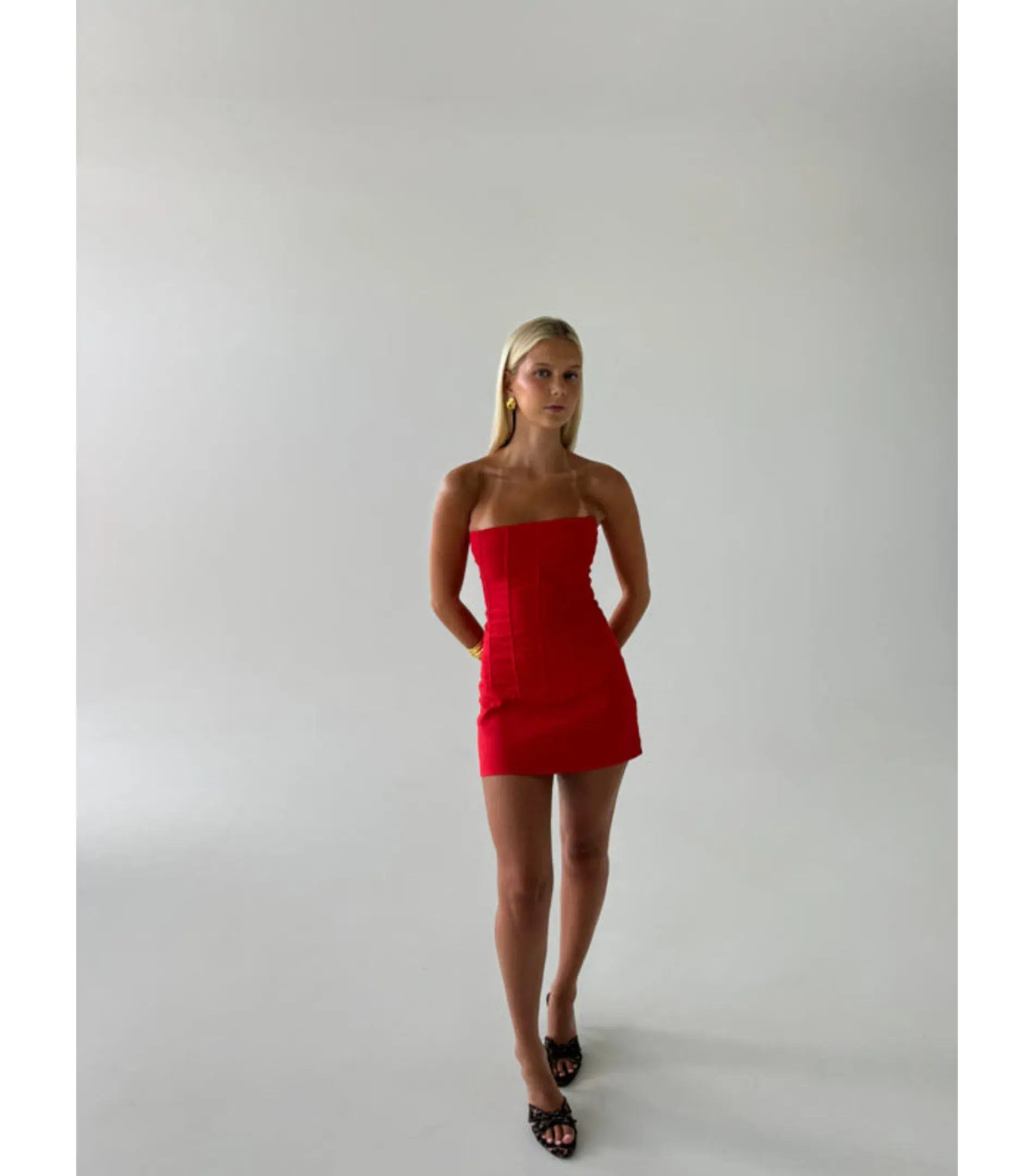 HNTR the label Aurora Corset and Aura Mini Skirt Set in Red Size AU 8 - Image 2