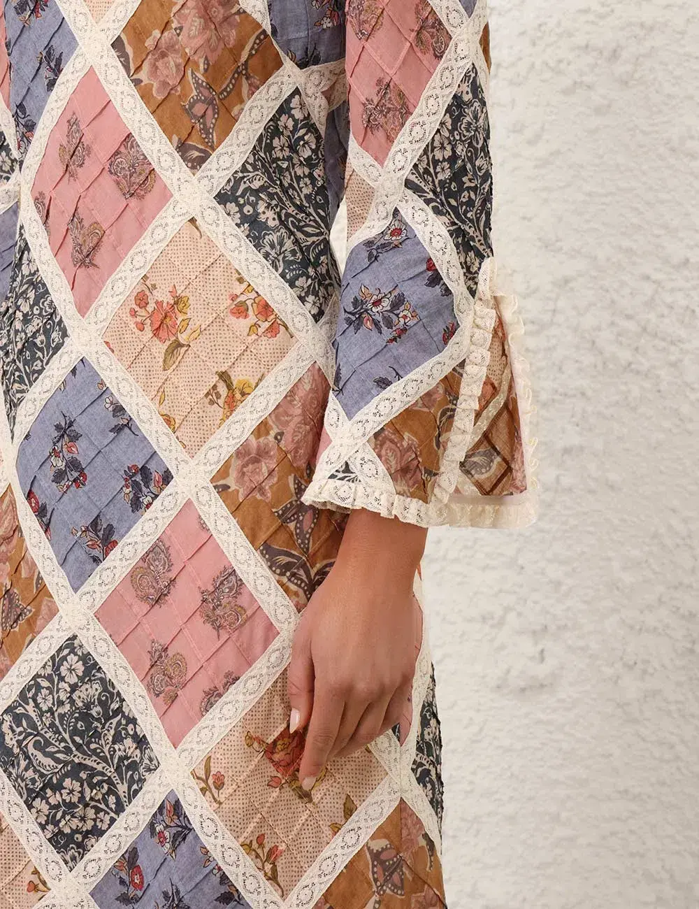 Tallow Lace Trim Midi Dress - Image 3