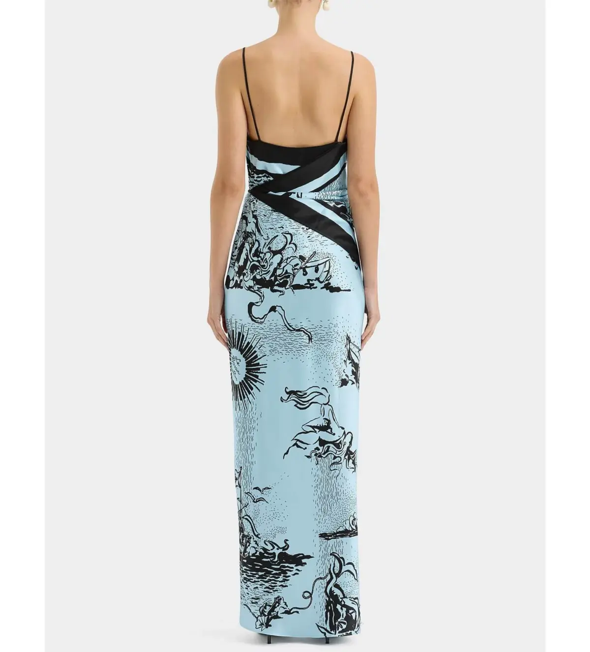 Sir the Label Dreamwood Scarf Midi Dress  Brise Soleil Size 10  - Image 1