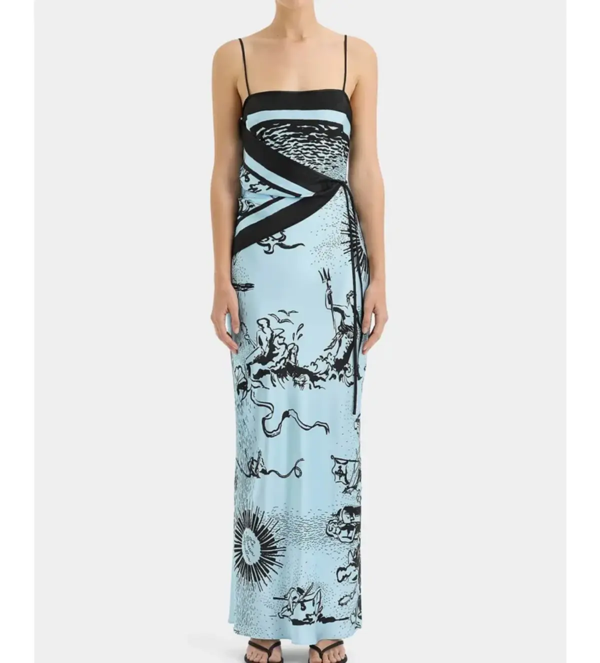 Sir the Label Dreamwood Scarf Midi Dress  Brise Soleil Size 10  - Image 2