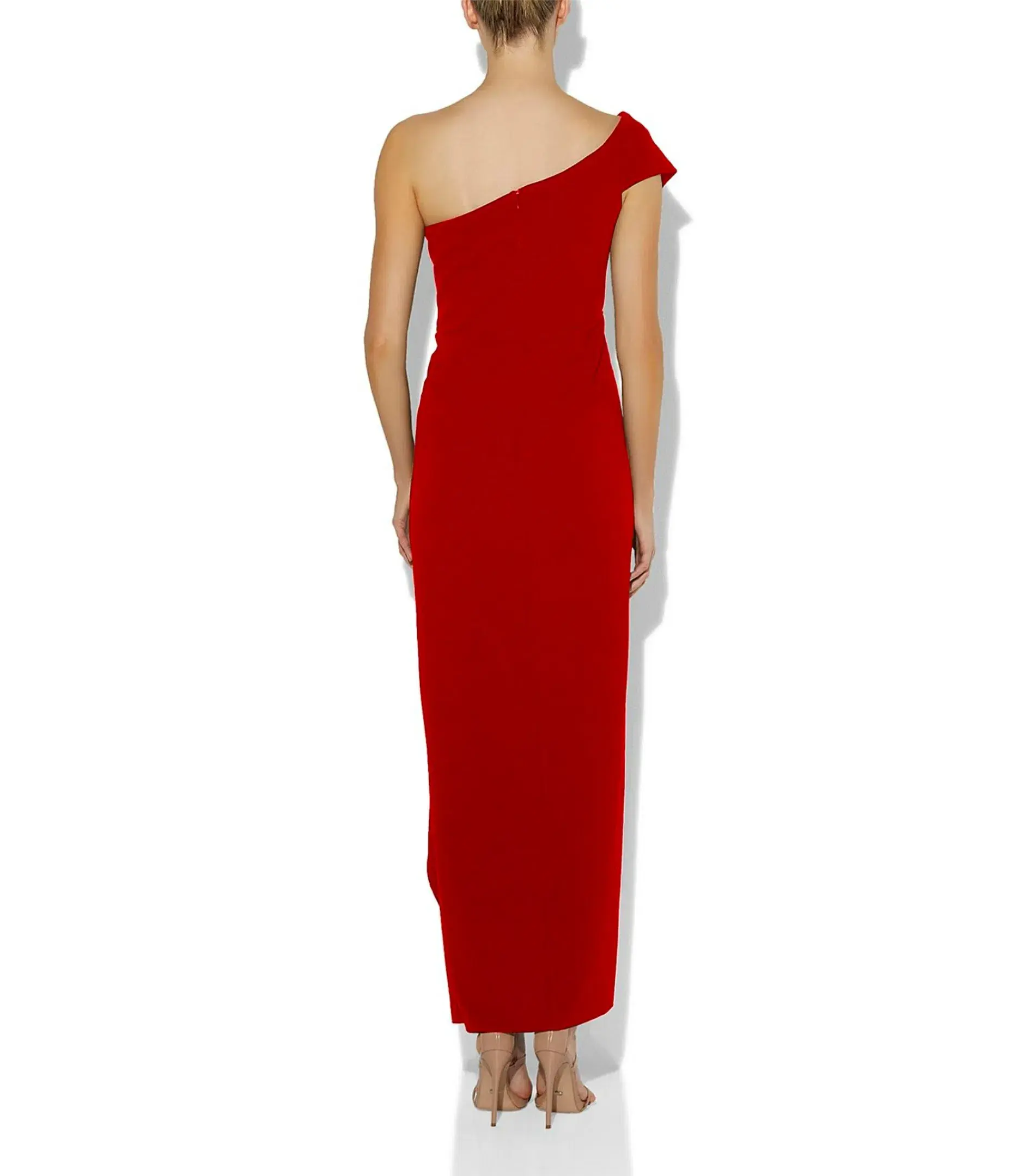 Montique Bella Stretch Crepe Maxi Gown Red Size AU 8 - Image 5