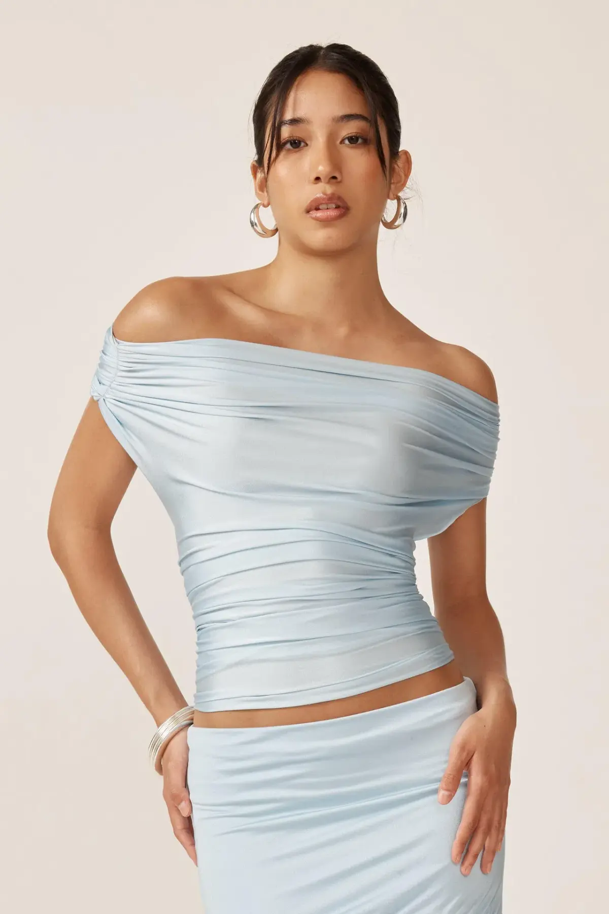 Ance Gria Grace Top and Skirt Set in Ice Blue Size XS / AU 6/8 - Image 4